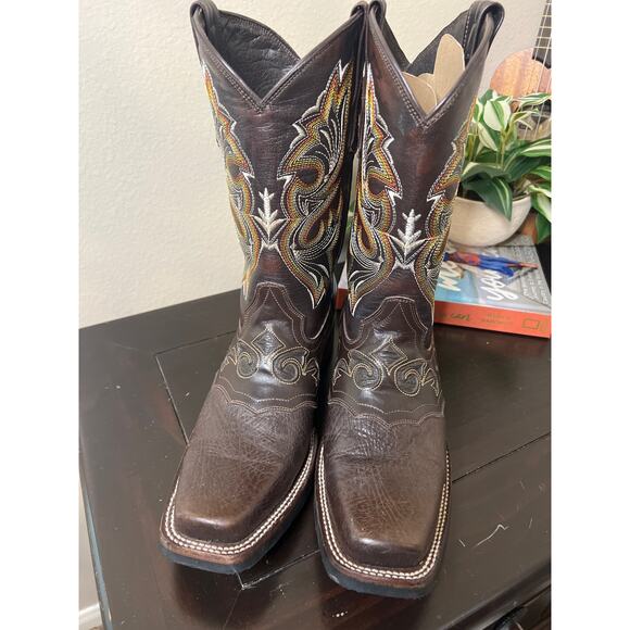 Korwin Men's Bull Rider Leather Cowboy Boots NIB - Picture 4 of 9